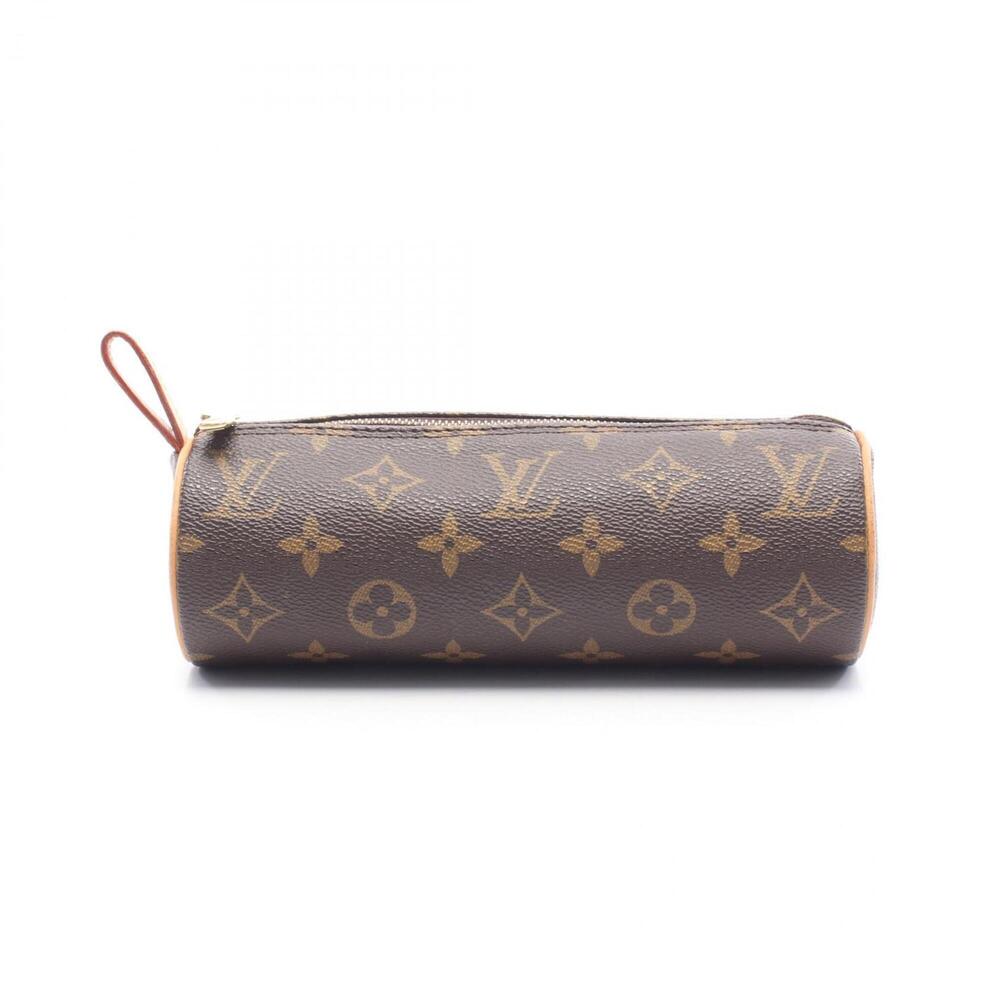 Louis Vuitton LOUIS VUITTON Trousse Ronde Monogram Handbag Pouch Leather Wome...